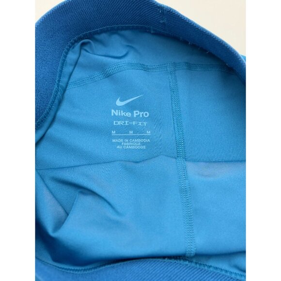 NEW Nike Pro 3” Dri-Fit Blue Training Spandex Short SizeM Logo Elastic Waistband - Picture 8 of 10